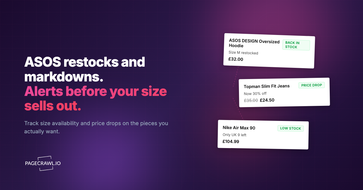 ASOS Back-in-Stock and Sale Alerts: Catch Restocks and Markdowns in Your Size